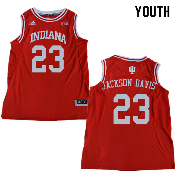 Youth #23 Trayce Jackson-Davis Indiana Hoosiers College Basketball Jerseys Sale-Red - Click Image to Close